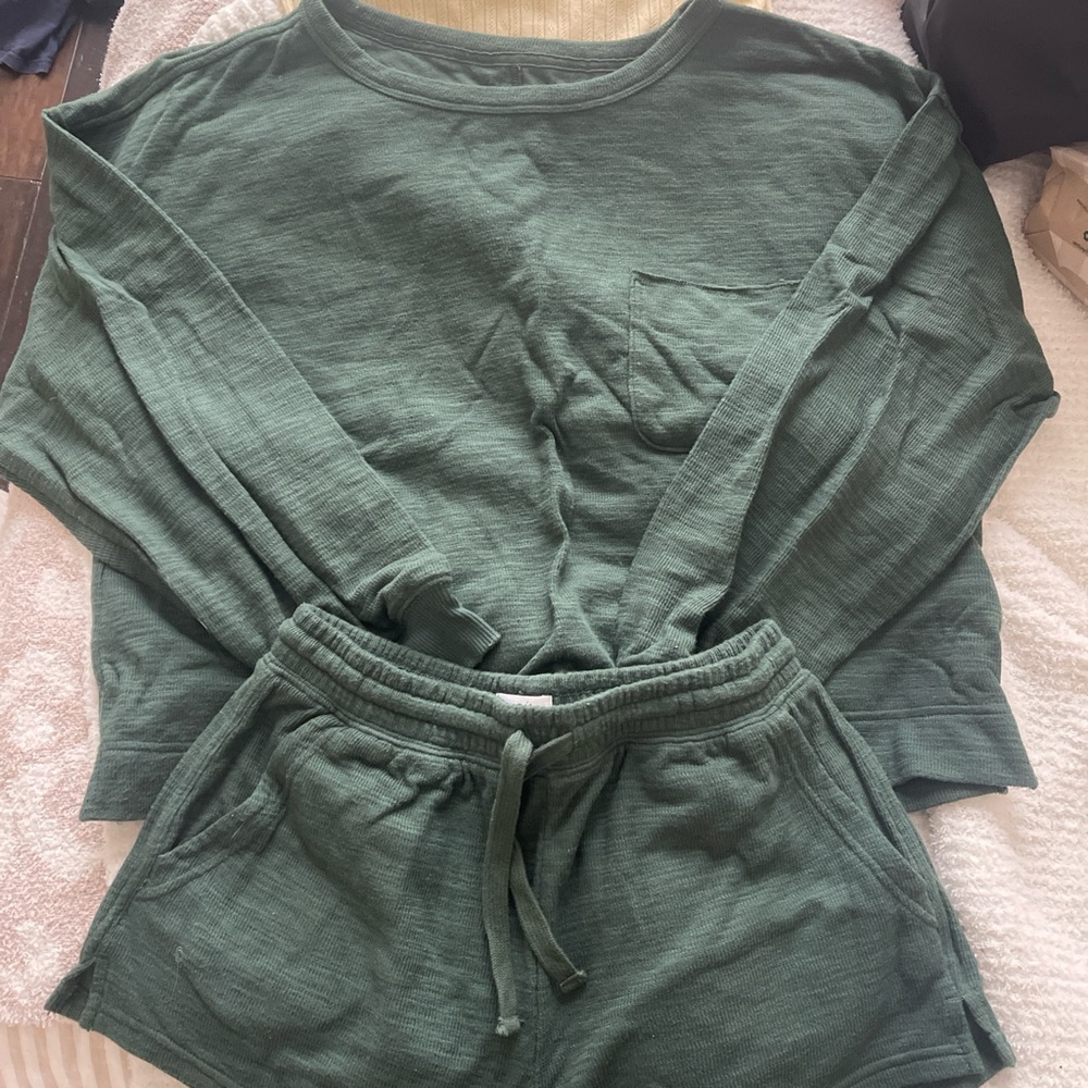 Aerie Dark Green Knit Set